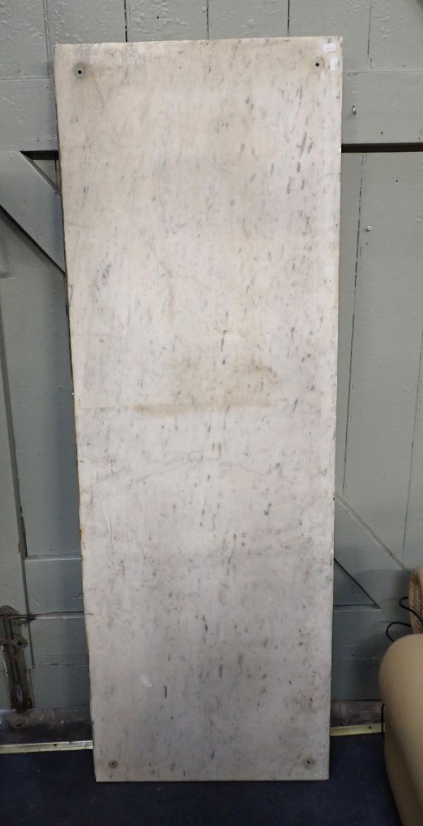 A LARGE WHITE MARBLE COUNTER TOP