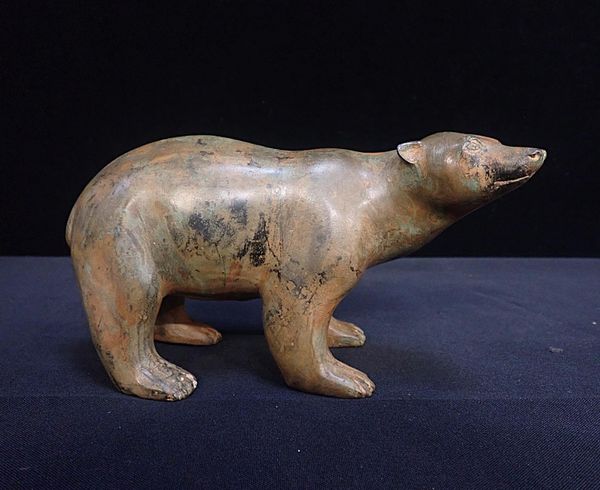 PIERRE CHENET (20TH CENTURY) A BRONZE FIGURE OF A BROWN BEAR