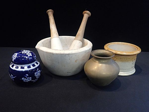 A 19th CENTURY STONEWARE JAR