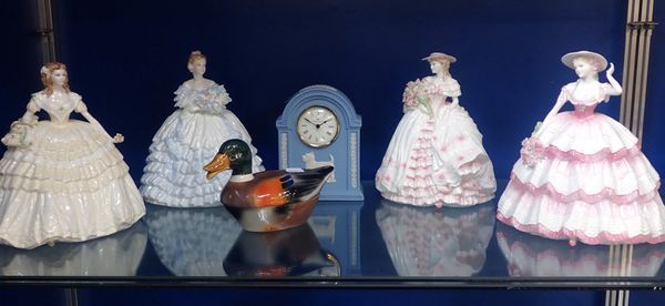 FOUR COALPORT LADIES, 'FOUR FLOWERS COLLECTION, BY JACK GLYNN