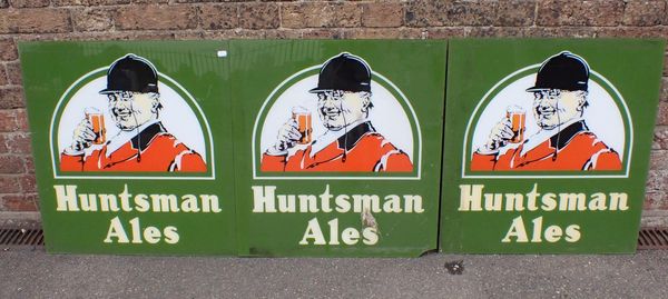 THREE ELDRIDGE POPE 'HUNTSMAN ALES' SIGNS