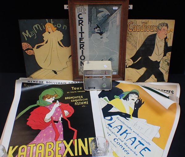 A ROLL OF REPRODUCTION EUROPEAN ADVERTISING POSTERS