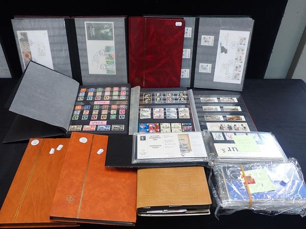 GB STAMP COLLECTION IN NINE STOCKBOOKS AND ONE COVER ALBUM
