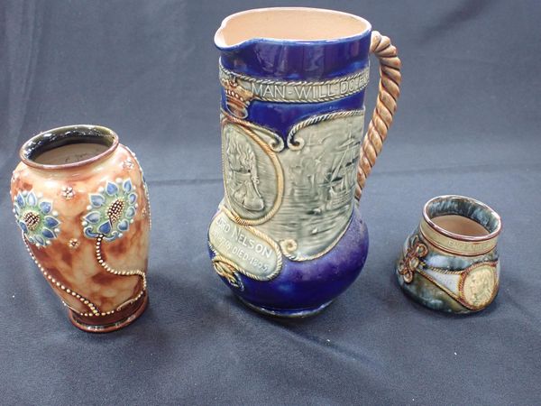ROYAL DOULTON: A STONEWARE LORD NELSON COMMEMORATIVE JUG
