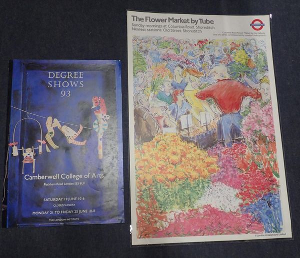 A POSTER; ' THE FLOWER MARKET BY TUBE'