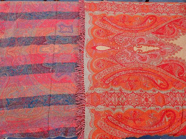 AN OKA WOOL BLANKET/THROW
