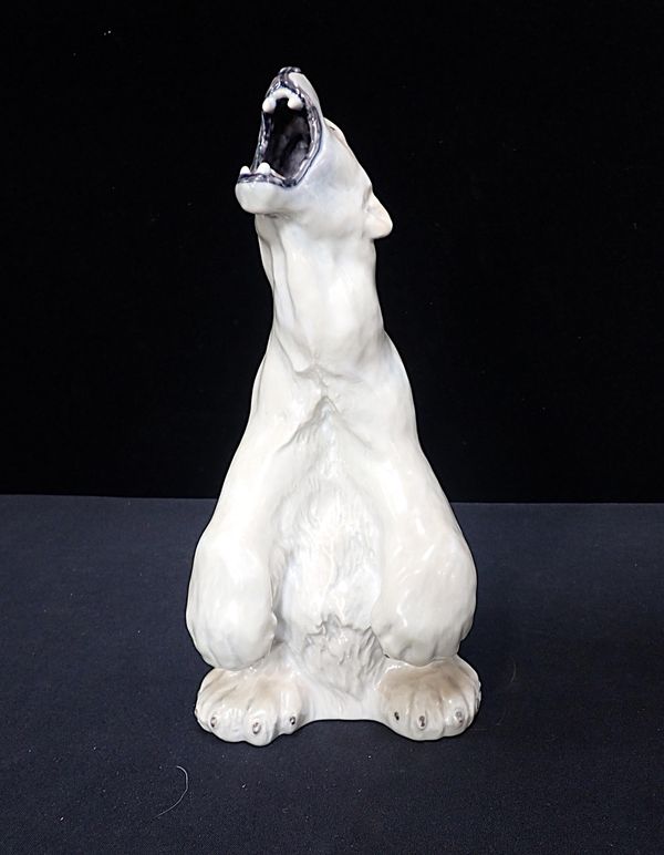 A ROYAL COPENHAGEN PORCELAIN MODEL OF A POLAR BEAR