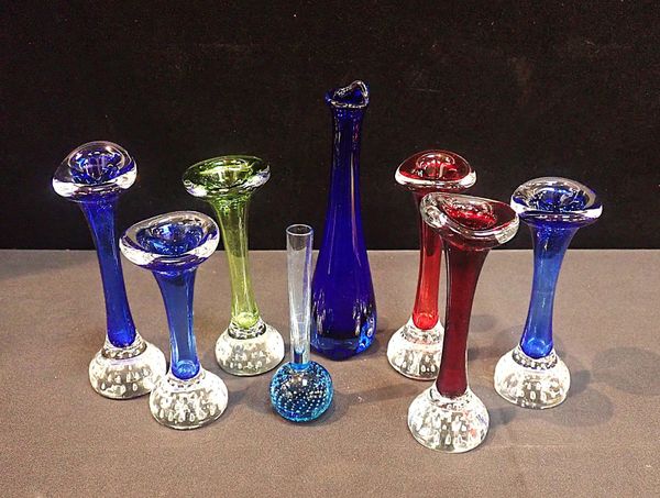 A COLLECTION OF MURANO BUD VASES