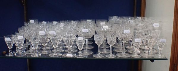 A PART SUITE OF VICTORIAN GLASS WARE