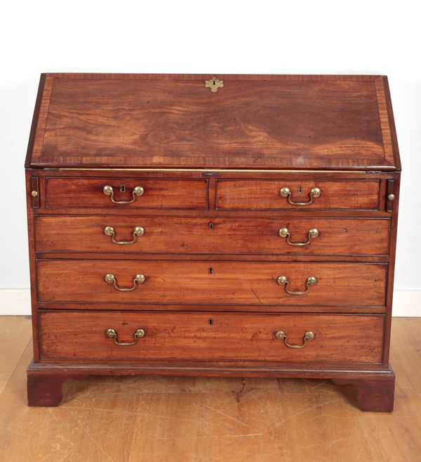 A GEORGE III MAHOGANY BUREAU