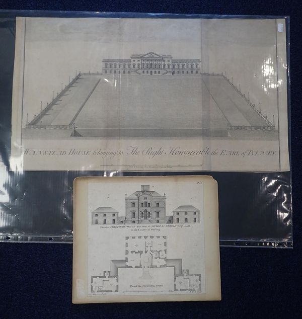 TWO ARCHITECTURAL ENGRAVINGS