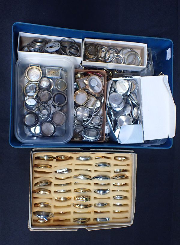 A QUANTITY OF VARIOUS WATCH CASES AND CASE BACKS