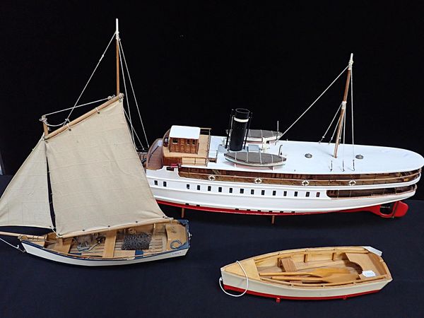 A SCRATCH BUILT MODEL OF A NORWEGIAN FIJORD STEAMER 'BOHUSLAN'