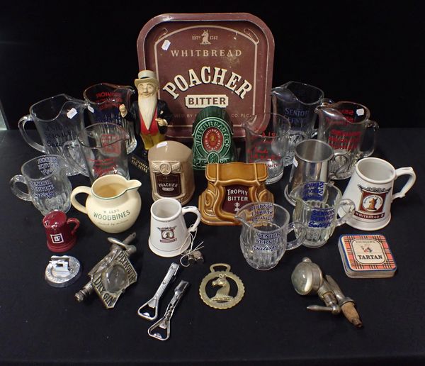 A COLLECTION OF 'SENIOR SERVICE' ADVERTISING PUB JUGS