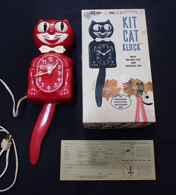 A 'KIT-CAT KLOCK' BY THE CALIFORNIA CLOCK COMPANY
