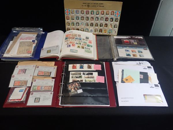 RANGE OF STAMPS IN FIVE ALBUMS/STOCKBOOKS OR LOOSE