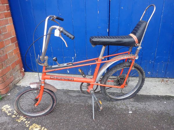 A MARK I CHOPPER BICYCLE IN ORANGE