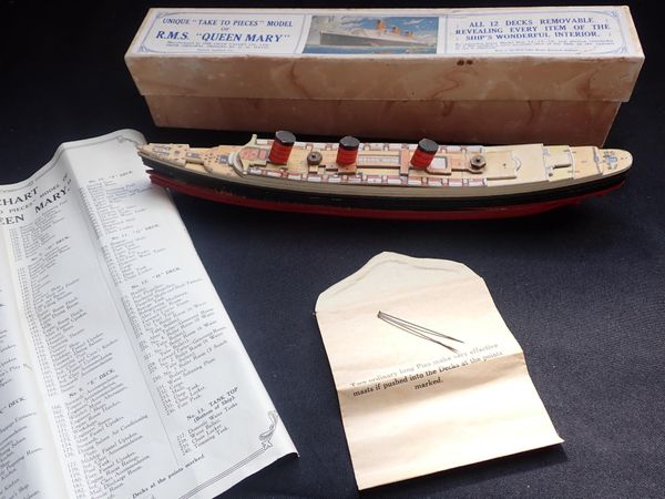 A CHAD VALLEY 'AKE TO PIECES' MODEL OF R.M.S. 'QUEEN MARY'