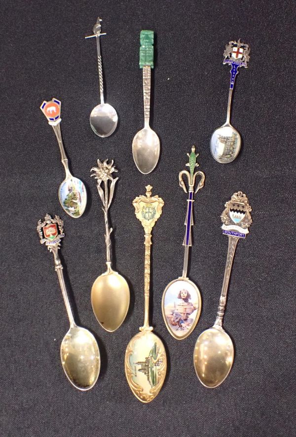 A COLLECTION OF COMMEMORATIVE SPOONS