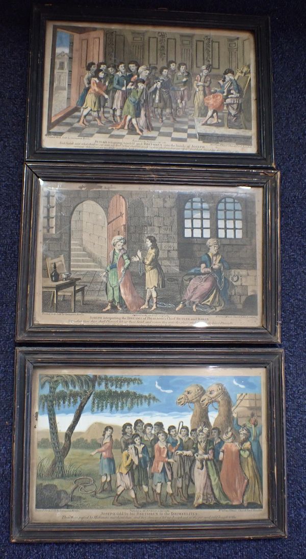 THREE 18th CENTURY COLOURED ENGRAVINGS BY CARINGTON BOWLES