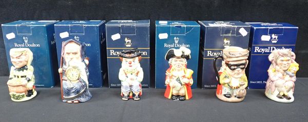 SIX ROYAL DOULTON CHARACTER JUGS