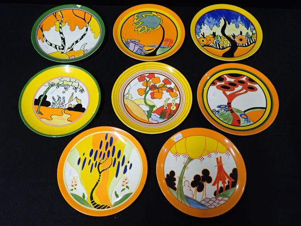 EIGHT LIMITED EDITION 'LIVING LANDSCAPES OF CLARICE CLIFF' PLATES