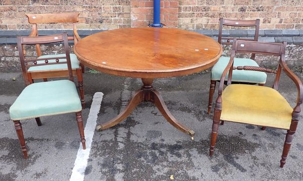 A 19th CENTURY MAHOGANY BREAKFAST TABLE