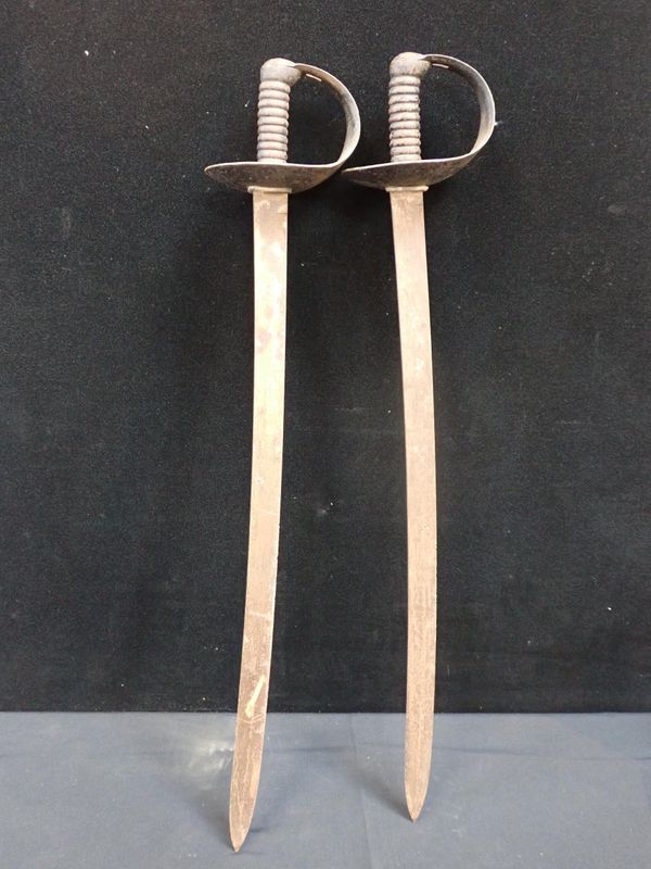TWO VICTORIAN NAVAL CUTLASSES