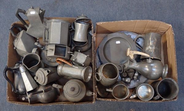 A QUANTITY OF PEWTER WARE