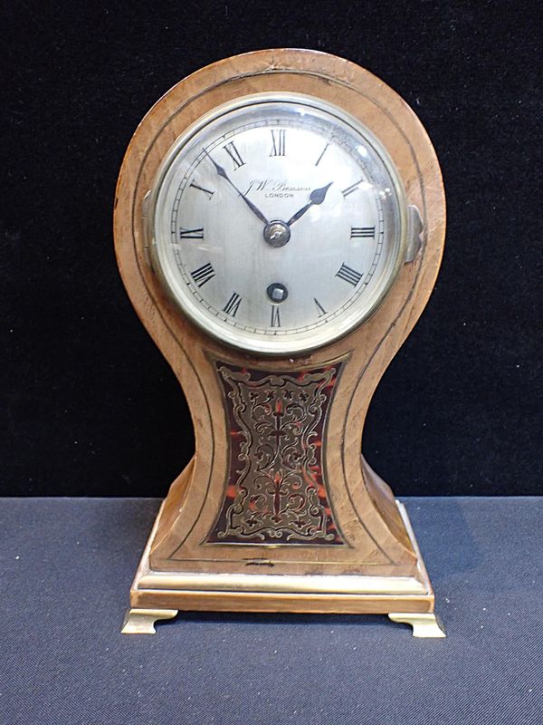 AN EDWARDIAN 'BALLOON' CLOCK BY J.W. BENSON