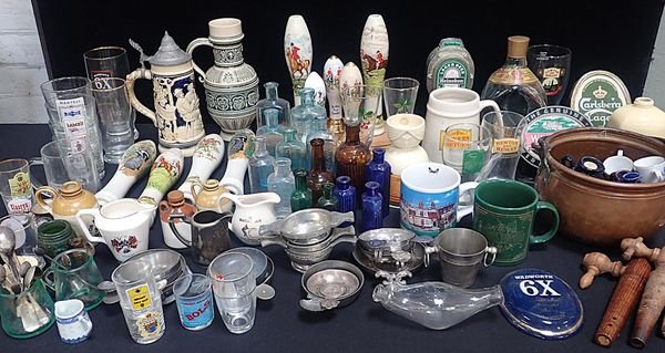 A COLLECTION OF CERAMIC BEER PUMP HANDLES