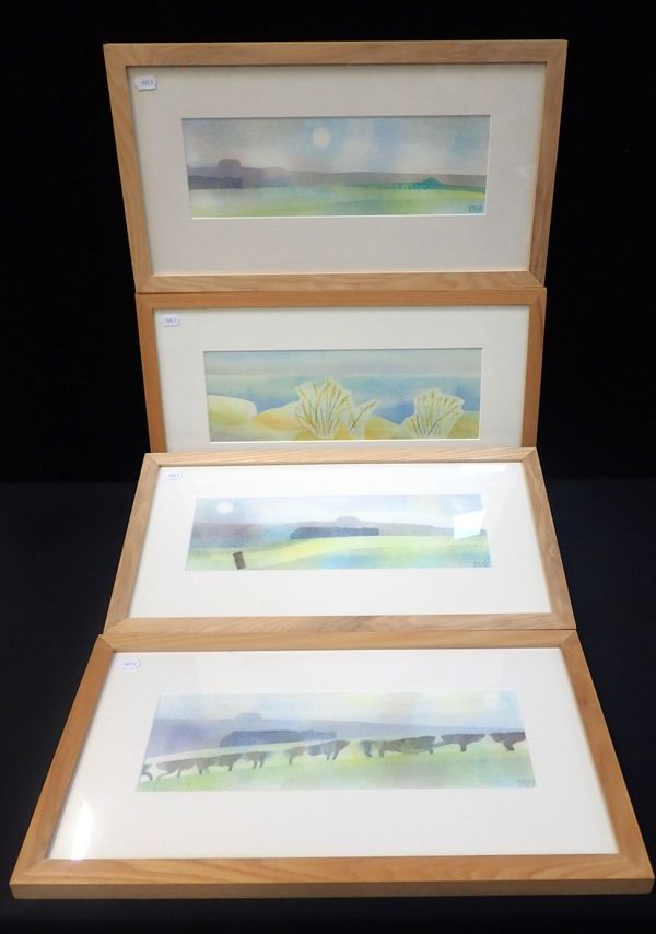 ANNABEL WILSON (CONTEMPORARY); FOUR LANDSCAPE WATERCOLOURS