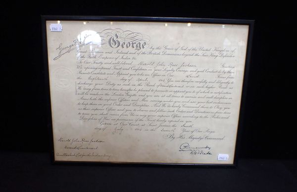 A GEORGE V OFFICERS COMMISSION