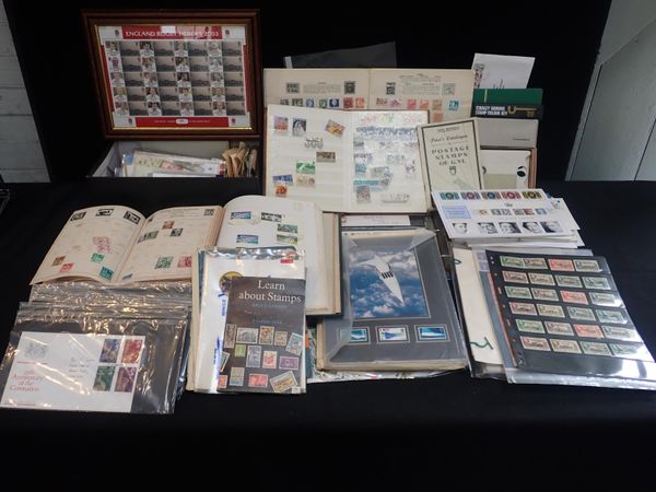A MIXED ACCUMULATION OF STAMPS, COVERS AND CARDS