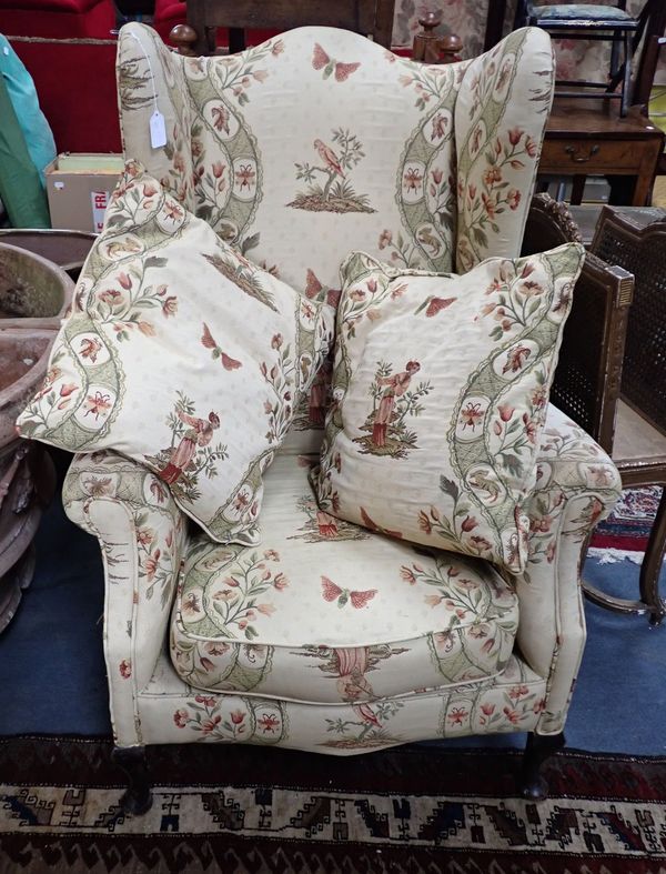 A WING ARMCHAIR