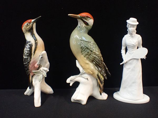 TWO KARL ENS WOODPECKERS