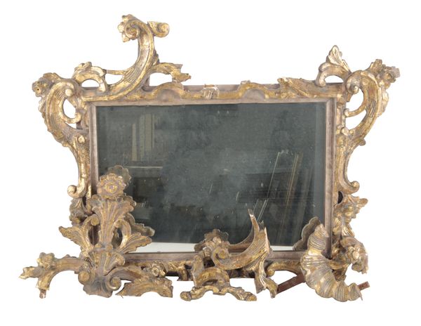 A GILTWOOD MIRROR