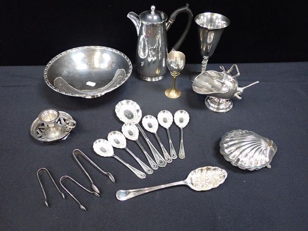 A QUANTITY OF SILVER-PLATED WARE