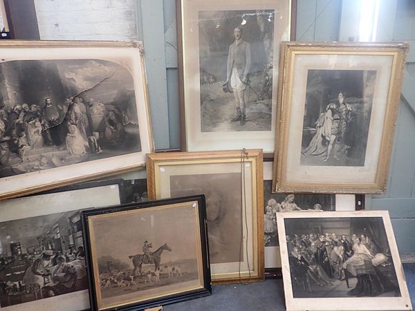 A COLLECTION OF LARGE 19th CENTURY PRINTS