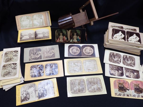 TWO MACABRE 'DIABLERIE' TISSUE STEREOSCOPE CARDS