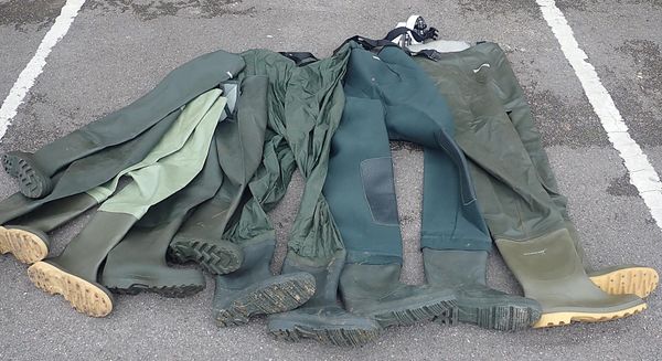 SIX PAIRS OF WADERS
