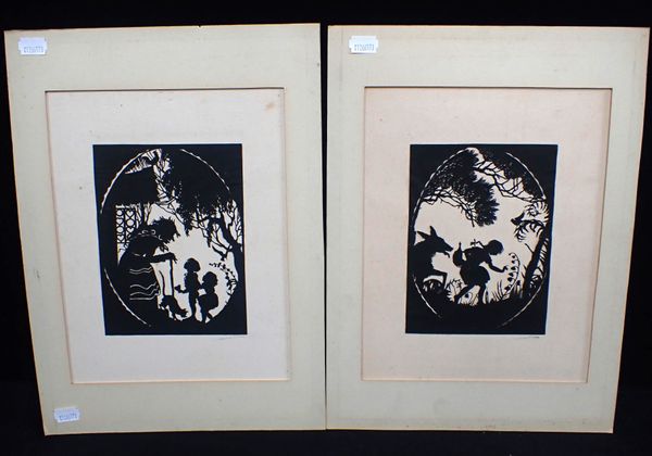 A PAIR OF 20th CENTURY SILHOUETTE PICTURES