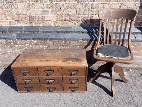 A SET OF OAK 1920s 'SHANNON' OFFICE DRAWERS