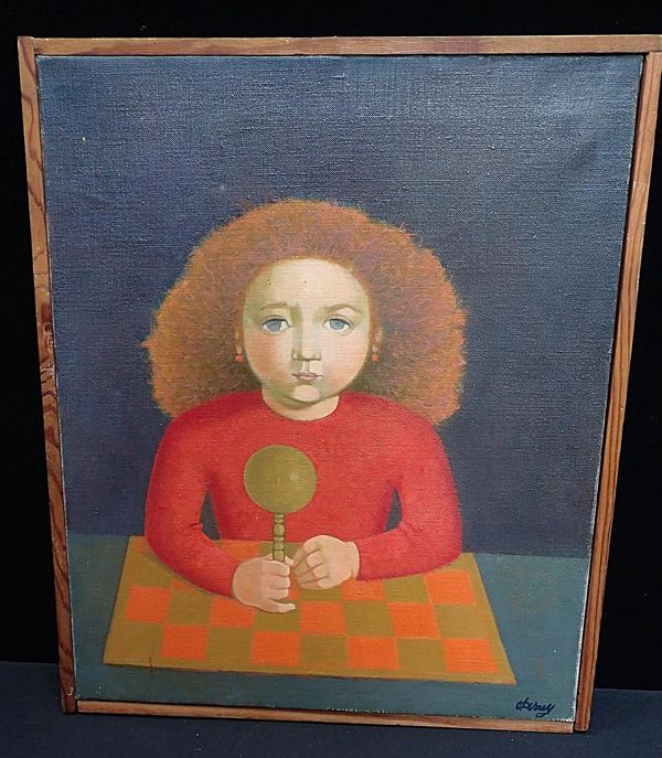 ODETTE DERAY (1981 - 2010): 'PETITE FILLE ASSISE AU BILBOQUET'