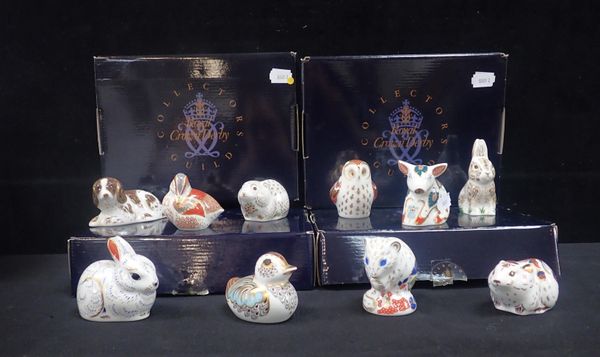 COLLECTION OF ROYAL CROWN DERBY BOXED ANIMALS