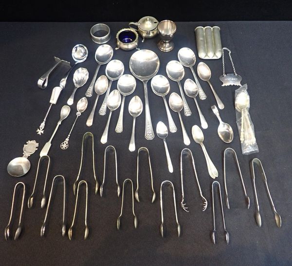 QUANTITY OF SILVER AND SILVER-PLATED CUTLERY