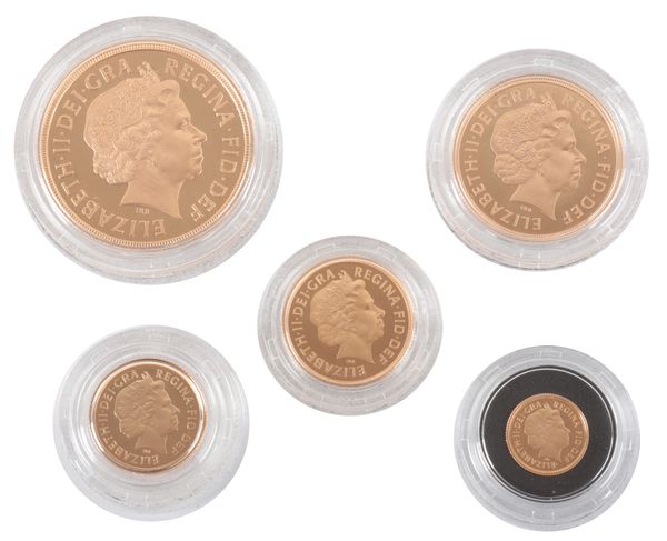 THE ROYAL MINT: A 2009 GOLD PROOF SOVEREIGN FIVE COIN COLLECTION