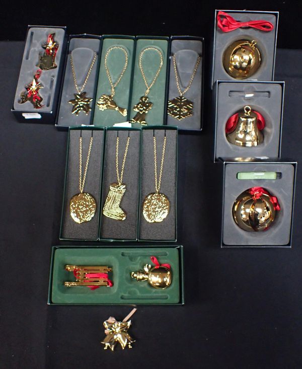 A COLLECTION OF GEORG JENSEN CHSITMAS ORNAMENTS