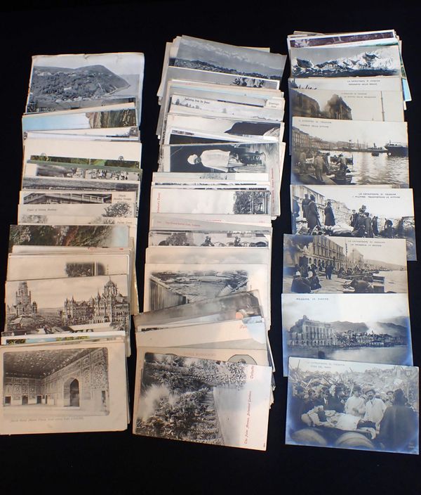 A COLLECTION OF POSTCARDS, INCLUDING THE MESSINA EARTHQUAKE, 1908