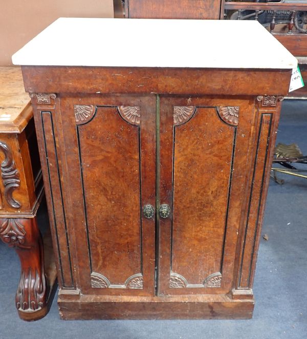 A REGENCY POLLARD OAK CABINET